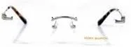 Vista 3 de Tory Burch TY1059 - 3268 - Marco de gafas de metal plateado brillante con lente DEMO 2047in Metal plateado brillante