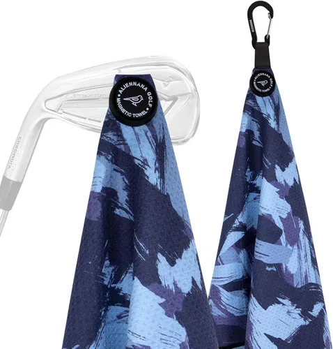 Vista 15 de Toalla de golf magnética, diseño de gofre de microfibra con clip, imán de fuerza industrial para un fuerte agarre a bolsas de golf, carritos y palos