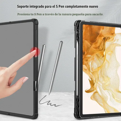 Vista 4 de Fintie Funda Portafolio para Samsung Galaxy Tab S8 Plus/S7 FE/S7 Plus 12.4