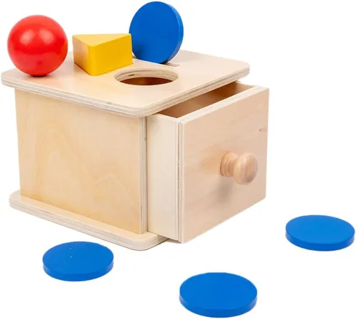Vista 9 de Adena Montessori Caja de monedas, puerta amarillo-verde, 19.7-39.4 ft