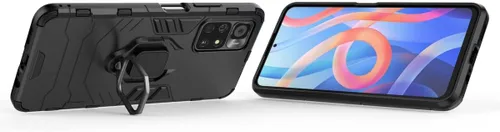 Vista 3 de Funda para Xiaomi Poco M4 Pro 5G, soporte magnético para montaje de coche para Xiaomi Redmi Note 11T 5G/Poco M4 Pro 21091116AG Case Negro