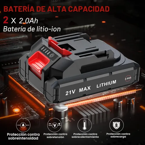 Vista 4 de AOBEN Kit de llave de trinquete inalámbrica de 21 V de 1/2 pulgadas - 74 pies-libras, trinquete de potencia eléctrica sin escobillas con velocidad