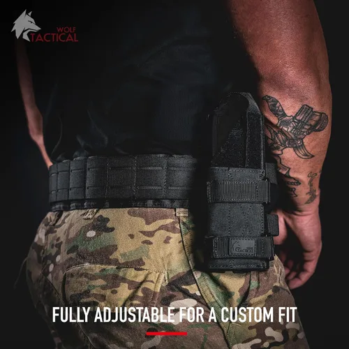 Vista 4 de WOLF TACTICAL - Funda MOLLE Universal, Funda MOLLE para Pistola, Funda para Pistola Airsoft, Funda Táctica de Nylon para Pistolas