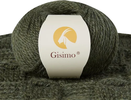 Vista 44 de 100% lana de merino para tejer, 3 capas de lana lujosa y suave para tejer a mano y ganchillo (ámbar, 1 bola)