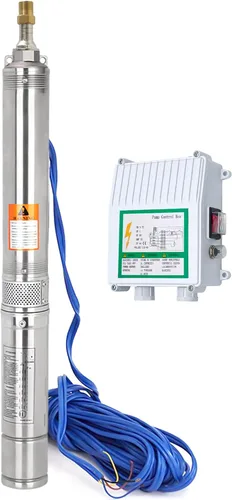 Vista 12 de Bomba sumergible de pozo profundo, bomba de pozo profundo de 1 HP de 110 V de acero inoxidable con caja de control y cable de alimentación de 50