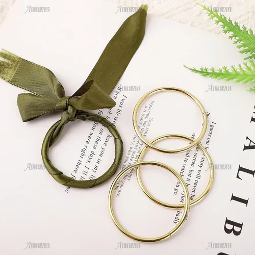 Vista 5 de AUEAR, Paquete de 10 anillos de metal atrapasueños de 2 pulgadas, anillos de macramé para manualidades, manualidades, hogar, color dorado