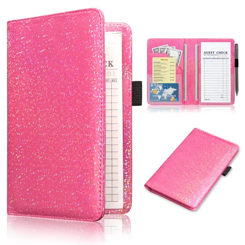 Vista 11 de ACdream - Libretas de servicio para camarera, libreta de anotación de comensales, lindo organizador de piel y cartera, para presentar la cuenta