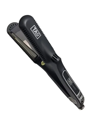 Vista 6 de TAO Pro - Plancha de pelo con placa de nano titanio - Plancha de peinado con controles digitales - Doble voltaje - Generador de iones integrado