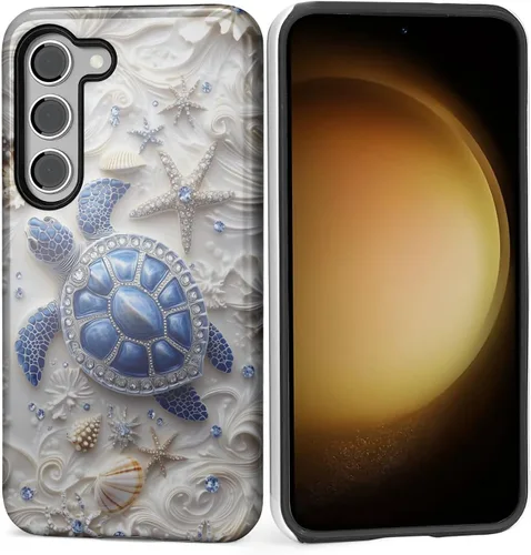 Vista 161 de Funda para Samsung Galaxy S23, Funda Híbrida Resistente 2 en 1 de Cuerpo Completo Resistente a Golpes con Protección Brillante para Samsung Galaxy