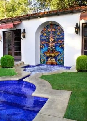 Vista 2 de Cerámica Talavera Azulejo Mexicano 4x4 ", 9 Piezas (NO Adhesivos) Calidad de Exportación A1! - EX44