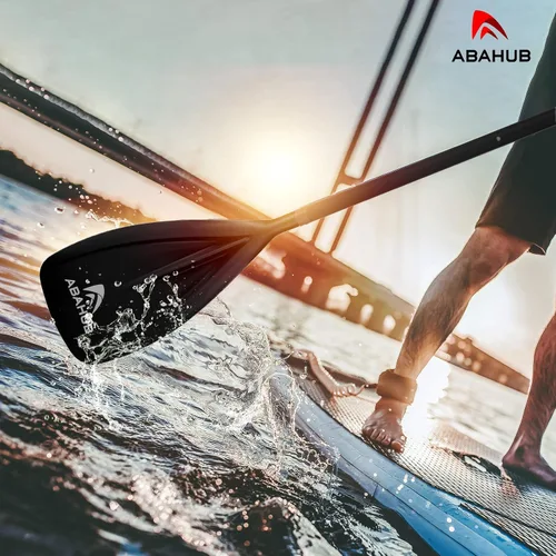 Vista 6 de Abahub SUP Paddles - 3 piezas ajustables de pie remo ligero para paddleboard, aleación de aluminio recubierto de poliuretano eje 68 a 84 pulgadas