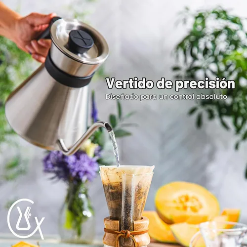 Vista 2 de Chemex Hervidor de cuello de cisne de acero inoxidable, vertido sobre