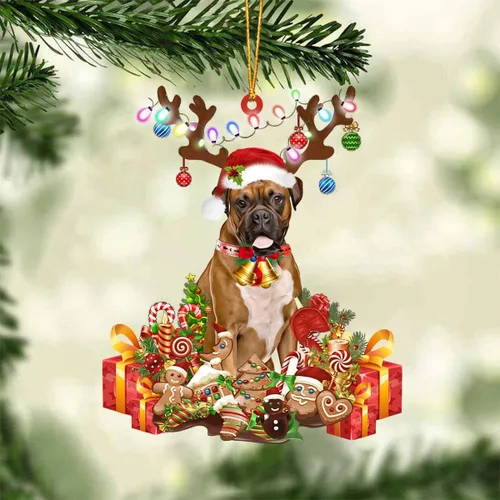 Vista 42 de Nazenti Adorno de Navidad personalizado de reno de Alaskan Malamute – Adorno de perro personalizado para amantes de las mascotas, acrílico plano