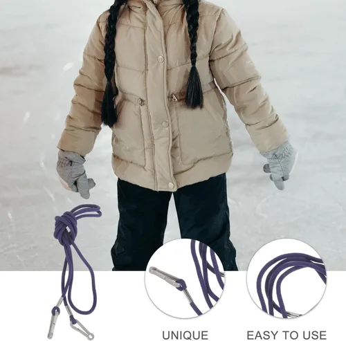 Vista 6 de EXCEART Clips para guantes con correa elástica ajustable, clips para guantes de invierno para gorros, clips de nailon para colgar el cuello, cuerda