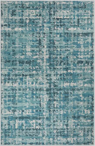 Vista 163 de Alfombra abstracta de 3 x 5 para sala de estar, dormitorio, entrada, color azul