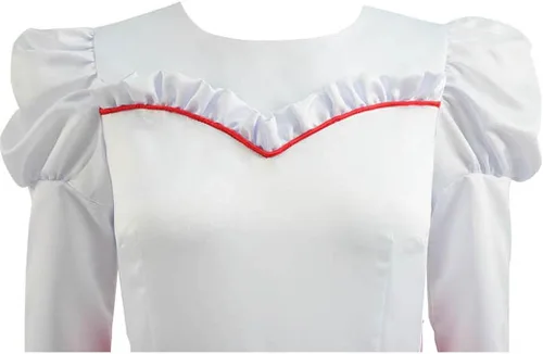 Vista 4 de Vestido de Annabelle Comes Home Cosplay Traje Halloween Horror Muñeca Traje Niña Vestido Blanco