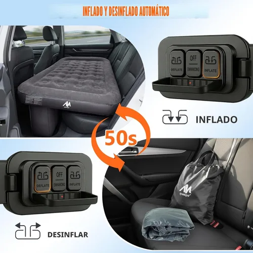 Vista 2 de AYAMAYA Asiento trasero del colchón de aire del coche con bomba de aire