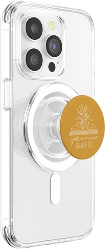 Vista 3 de Just One More Chapter - PopSockets MagSafe PopGrip para iPhone para amantes de los libros florales