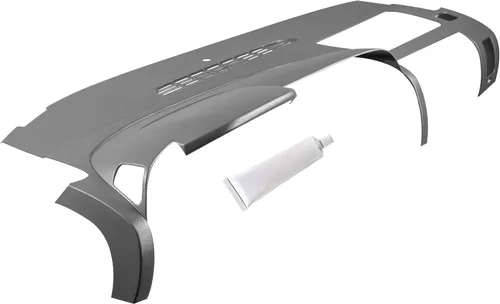 Vista 11 de DashSkin Cubierta Tapa de Tablero Moldeada de Una Pieza Compatible con Silverado Sierra 2007-2013 con Tableros de Doble Guantera en Negro Ébano