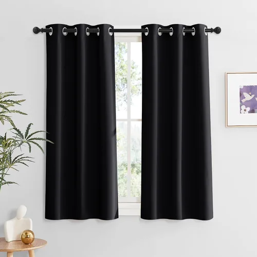 Vista 121 de RYB HOME - Cortinas para armario de 36 pulgadas, cortinas para oscurecer la habitación con ojales resistentes a la oxidación, cortinas de Aqua