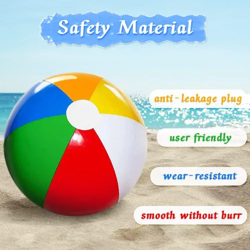 Vista 4 de Beach Balls 12 Pack, 12" Ball, Beach Toys for Kids, Pool Games, Inflatable Pool Toys, Bulk Hawaiian Tropical Theme Party Decorations Favors Supplies