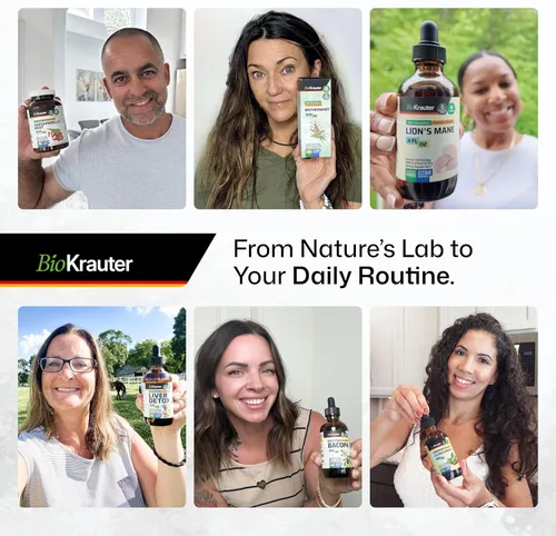 Vista 5 de BIO KRAUTER Lobelia Tintura para limpieza y desintoxicación pulmonar – Extracto líquido de hierba de lobelia vegana pura – 2 onzas líquidas. 84 días