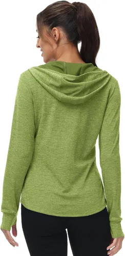 Vista 17 de TBMPOY Chaquetas con capucha y protección solar UPF 50+ para mujer, ligeras, de manga larga, para senderismo, exteriores, con cremallera completa
