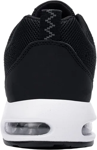 Vista 5 de FENLERN - Zapatos con punta de acero para mujer, tenis de seguridad ligeros con amortiguación de aire, zapatos de trabajo resistentes, fáciles