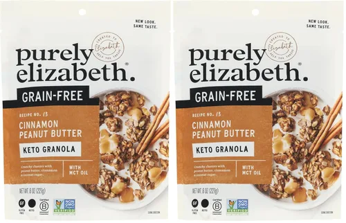 Vista 15 de purely elizabeth Puramente Elizabeth GrainFree Superfood Granola GlutenFree Vegan + Paleo Keto Certificado hecho con puré orgánico 8oz, mantequilla