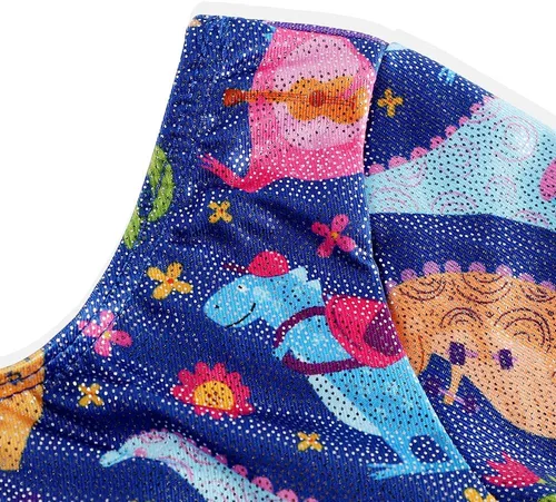 Vista 76 de HOZIY - Leotardos de manga larga para niñas, de gimnasia, para niños pequeños, trajes florales de unicornio, galaxia, arco iris, patrón de rayas