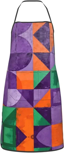Vista 22 de Colorful Stars Delantal con bolsillos, delantales resistentes a las gotas de agua para mujeres y hombres, delantal ideal para uso doméstico
