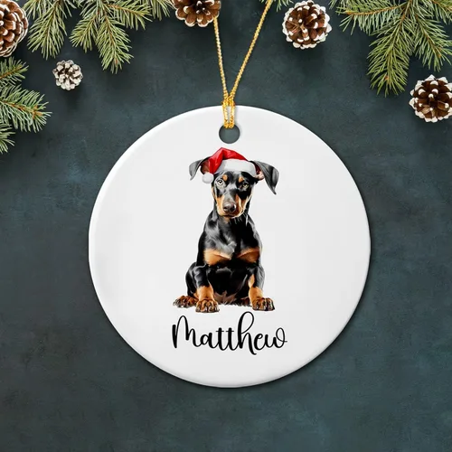 Vista 9 de Bichon Frise - Adorno de cerámica de Navidad 2025, adornos personalizados de Bichon Frise regalos para los amantes de los perros, bonito adorno