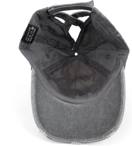 Vista 7 de Gorra de béisbol ajustable para mujer, diseño de moño desordenado, de perfil bajo, para papá