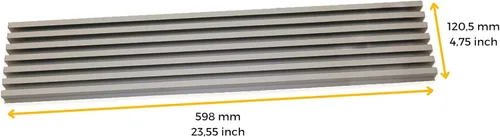 Vista 5 de EMUCA 8934869 Rejilla de ventilación para nevera/horno de aluminio anodizado acero inoxidable