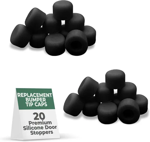 Vista 19 de Renovators Supply Manufacturing Punta de silicona para tope de puerta, 5/8 pulgadas, color almendra, puntas de tapón de silicona premium, 10 tapas