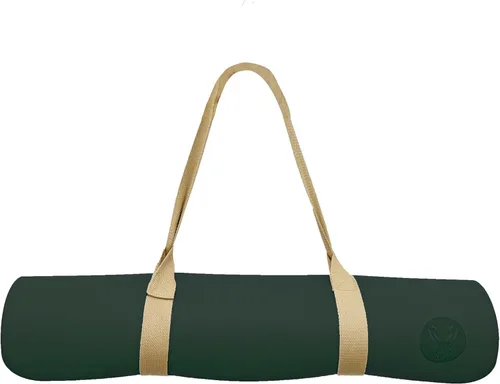 Vista 3 de Alfombrilla de yoga gruesa de 0.177 in, goma natural y poliuretano antideslizante con correa para mujer, esterilla de ejercicio para yoga, pilates