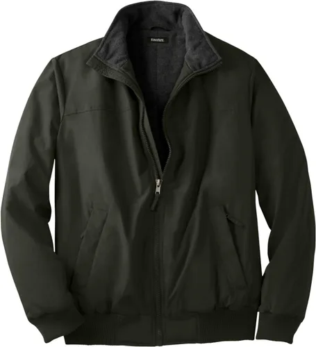 Vista 7 de KingSize Chaqueta bomber grande y alta con forro polar para hombre