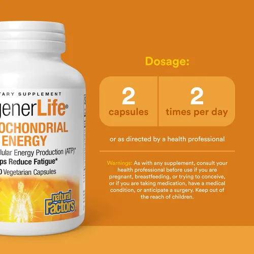 Vista 4 de Natural Factors REGENERLIFE®, 120 Cápsulas