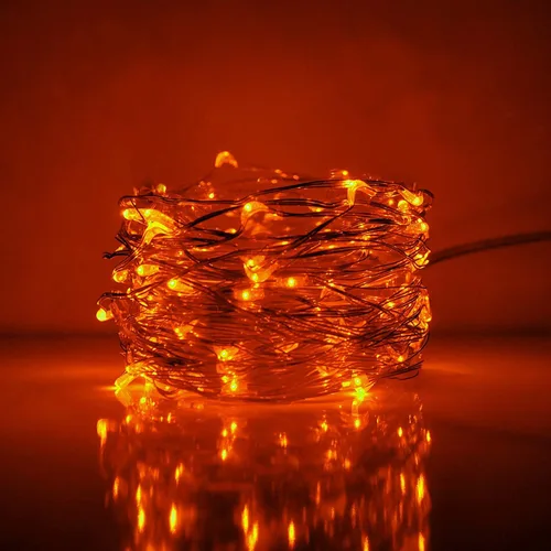 Vista 8 de ANJAYLIA Guirnalda de luces de Pascua que funciona con pilas, 20 luces LED pastel de 9.8 pies, guirnalda de luces pequeñas impermeables para Luces