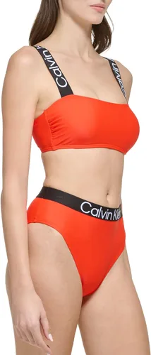 Vista 3 de Calvin Klein Conjunto de bikini deportivo de cintura alta con logotipo elástico para mujer