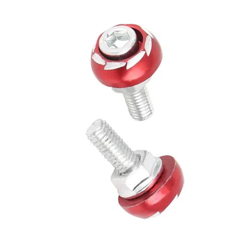 Vista 3 de 4pcs 0.236 in Metal motocicleta matrícula marco tornillo tornillo sujetador rojo 1996-2023
