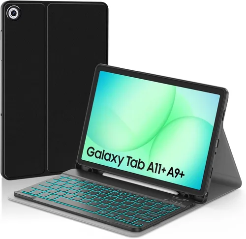 Vista 12 de JUQITECH Funda con teclado retroiluminado para Samsung Galaxy Tab S6 Lite de 10.4 pulgadas 2022/2020, Galaxy Tab S6 Lite SM-P610/P613/P615/P619