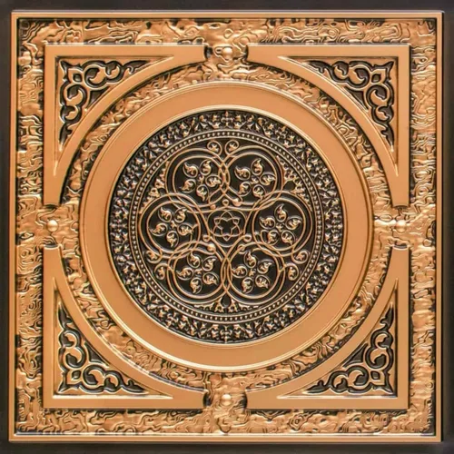 Vista 33 de Steampunk-Faux - Azulejo de techo de hojalata - Plata envejecida, paquete de 25 Plata antigua