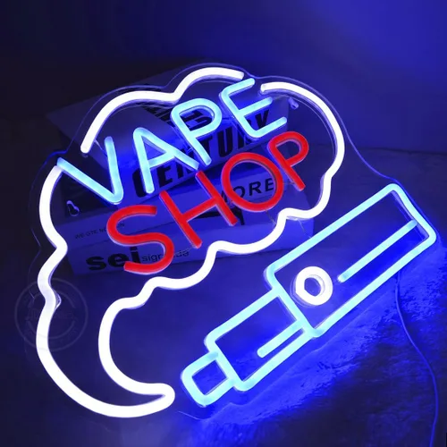 Vista 6 de Britrio VAPE Shop Letrero de neón para pared, decoración de humo, ventana de negocios, hogar, bar, oficina, dormitorio, cocina, cueva de hombre