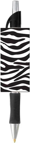 Vista 2 de Zebra Print Pen - Tinta de escritura negra o azul - Diseño de animales de naturaleza silvestre - Regalo de papelería - Suministros escolares