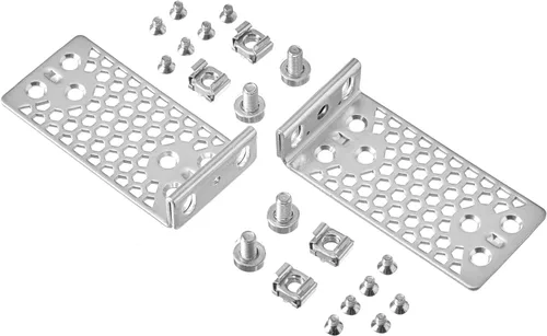 Vista 8 de MokerLink Kit de montaje en rack de 1U compatible con interruptores Ubiquiti, orejas de montaje en rack para interruptor EdgeSwitch ES-8-150W de 8