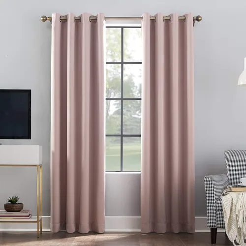 Vista 53 de Sun Zero Nordic - Juego de 2 paneles de cortinas con ojales de grado teatral extremo 100% opacas, 104" x 96" (2* 52" x 96"), cortinas opacas blanco
