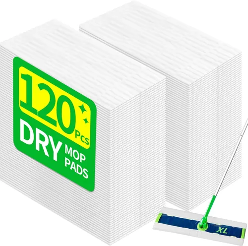 Vista 10 de Paños de barrido en seco XL compatibles con trapeador Swiffer Sweeper XL, repuesto de almohadillas secas desechables, paños secos para limpiar