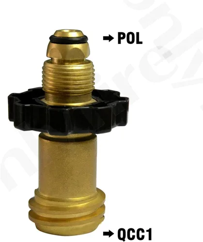 Vista 3 de Onlyfire adaptadores para tanque de propano universal POL a QCC1 con llave para ajustar de estilo viejo a nuevo