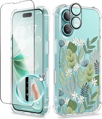 Vista 127 de GVIEWIN - Funda para iPhone 11 con protector de pantalla + protector de lente de cámara, cubierta protectora transparente suave de poliuretano